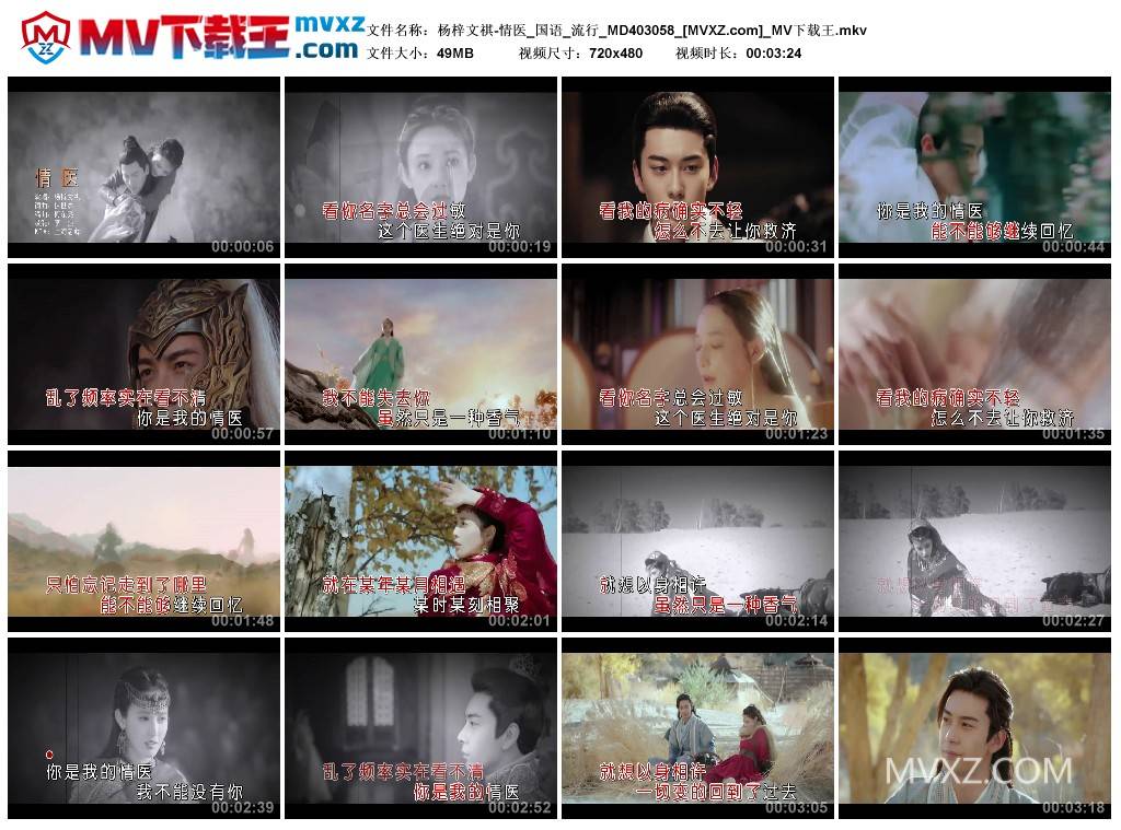 杨梓文祺-情医_国语_流行_MD403058